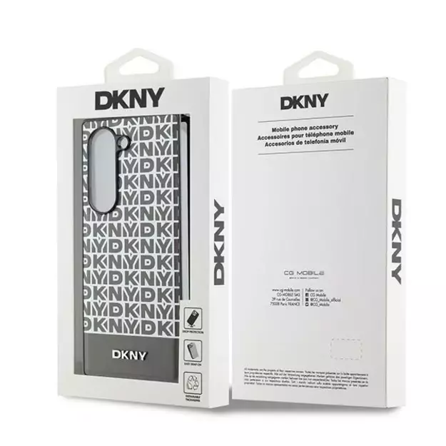 DKNY Repeat Pattern Bottom Stripe Case for Samsung Galaxy Z Fold 6 - Brown 6