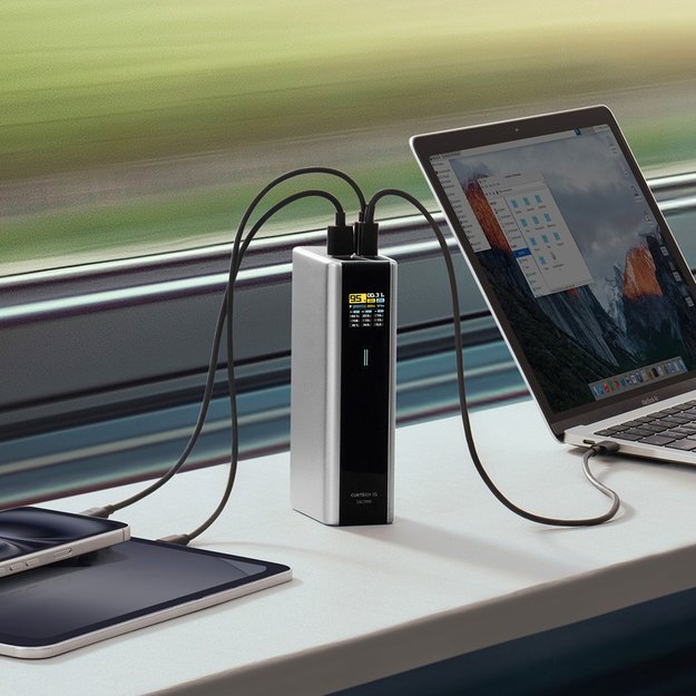 Powerbank Cuktech CKPB200UGLGR 210W 20000mAh 2 x USB-C 1 x USB-A - gray 3