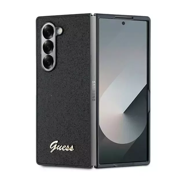 Guess 4G Glitter Script Case for Samsung Galaxy Z Fold 6 - Black