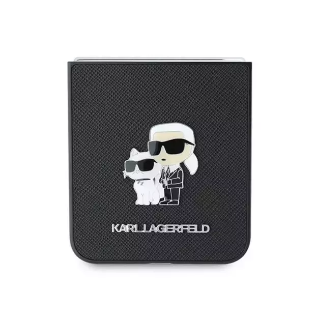 Karl Lagerfeld Saffiano Metal Pin Case for Samsung Galaxy Z Flip 6 - Black 4