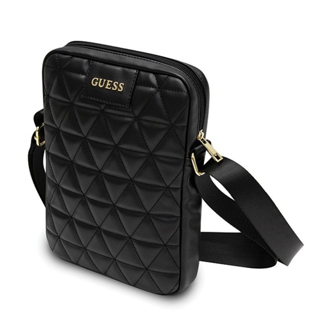 Guess Torba GUTB10QLBK 10  czarna/black Quilted Tablet Bag 2