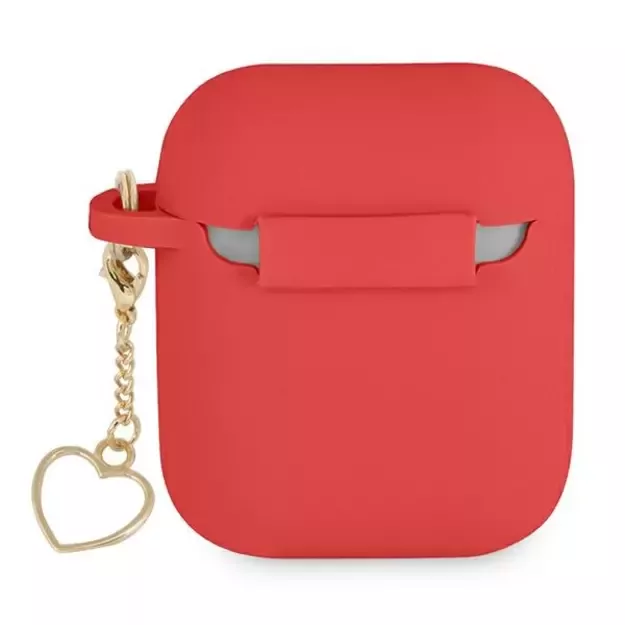 Guess GUA2LSCHSR AirPods cover red/red Silicone Charm Heart Collection 1