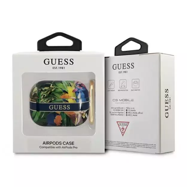 Guess GUAPHHFLB AirPods Pro cover blue/blue Flower Strap Collection 2