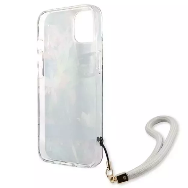 Guess GUHCP13MHFLSB iPhone 13 6.1&quot  blue/blue hardcase Flower Strap 13