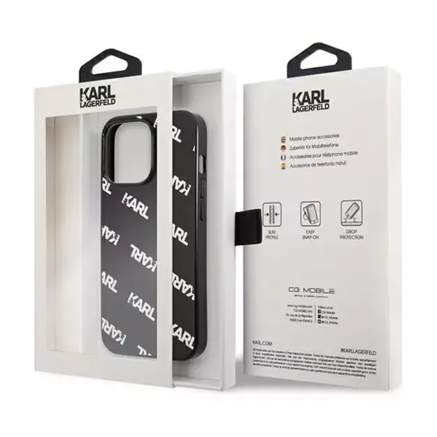 Karl Lagerfeld KLHCP13LPULMBK3 iPhone 13 Pro / 13 6,1  hardcase czarny/black Allover 7