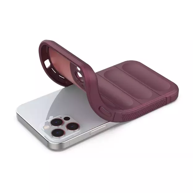 Magic Shield Case for iPhone 12 Pro flexible armored burgundy cover 17