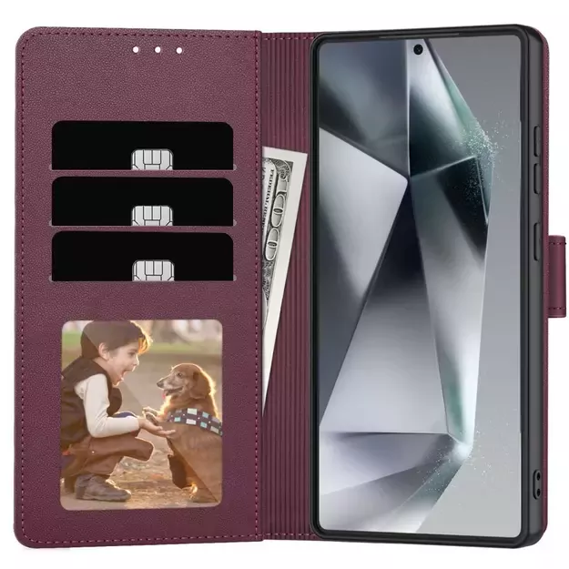 Tech-Protect Wallet Case for Samsung Galaxy A16 4G / 5G - Burgundy 1