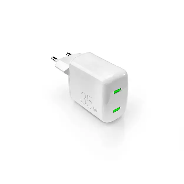 Puro MiniPro 35W GaN 2xUSB-C Wall Charger - White