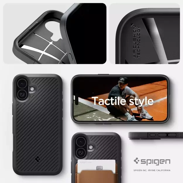 Spigen Core Armor iPhone 16 Case - Matte Black 20