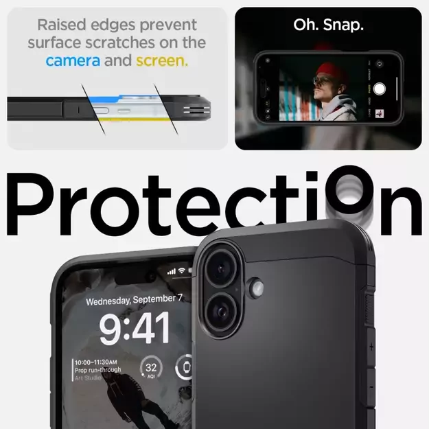 Spigen Tough Armor MagSafe case with stand for iPhone 16 - black 11
