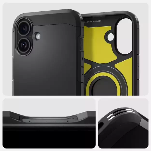 Spigen Tough Armor MagSafe case with stand for iPhone 16 - black 9
