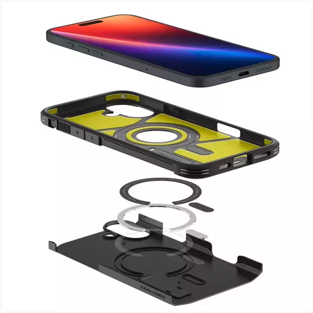 Spigen Tough Armor MagSafe case with stand for iPhone 16 - black 8