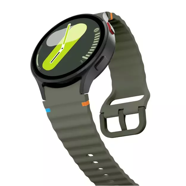 Tech-Protect Silicone Sport Strap for Samsung Galaxy Watch 4 / 5 / 5 Pro / 6 / 7 / FE - Green 2