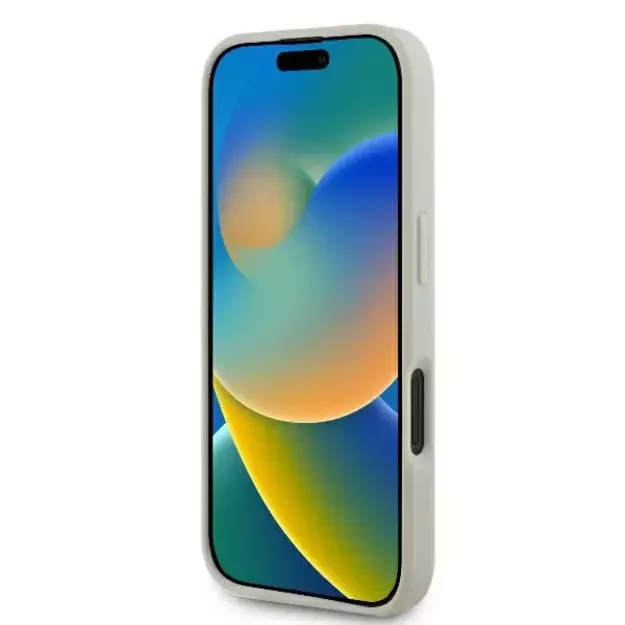 Guess Grained Ring MagSafe case for iPhone 16 - beige 11