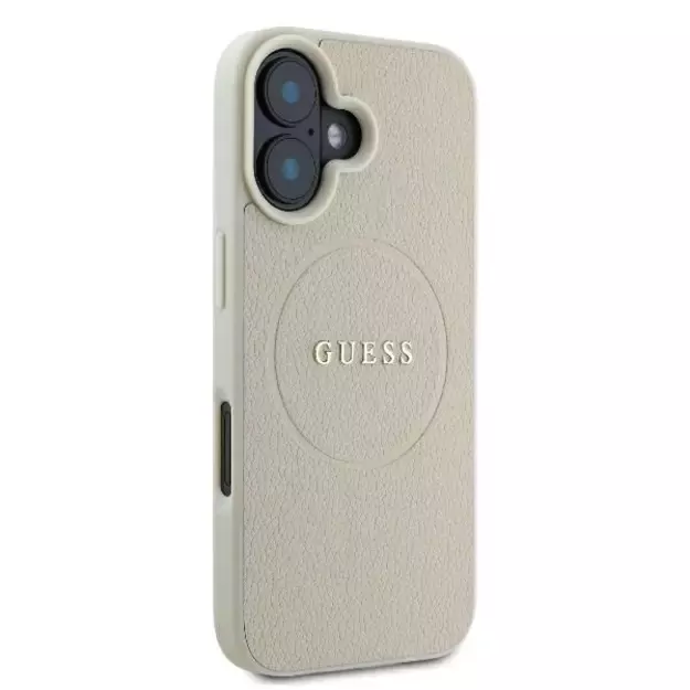 Guess Grained Ring MagSafe case for iPhone 16 - beige 10