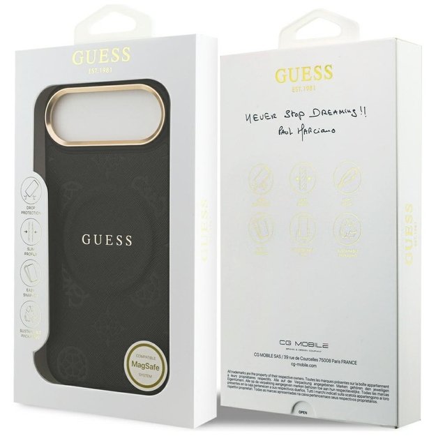Guess Peony Hot Stamp MagSafe Case for iPhone Air - Black 7