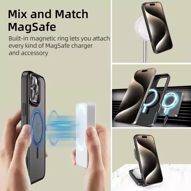 Tech-Protect MagMat MagSafe iPhone 16 Pro Case - Black 7