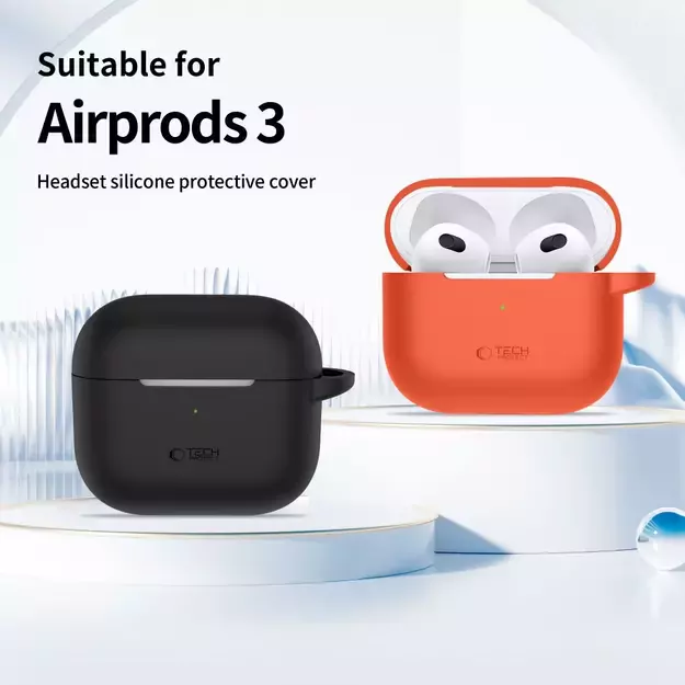 Tech-Protect Silicone Hook Case for Apple AirPods 3 - Black 8