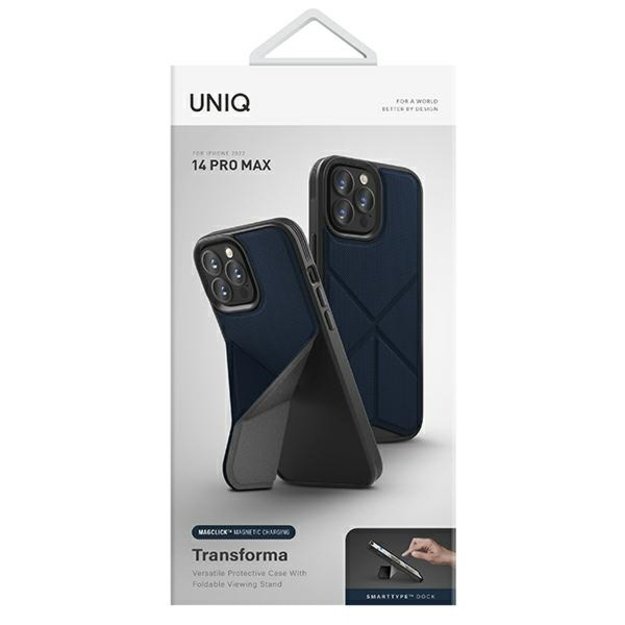 Uniq Transforma Magclick Charging case for iPhone 14 Pro Max - blue 12