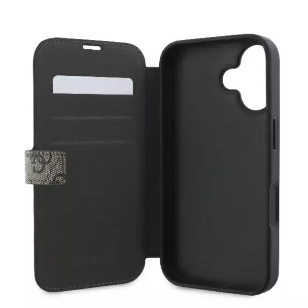 Guess 4G Metal Logo iPhone 16 Case - Brown 13