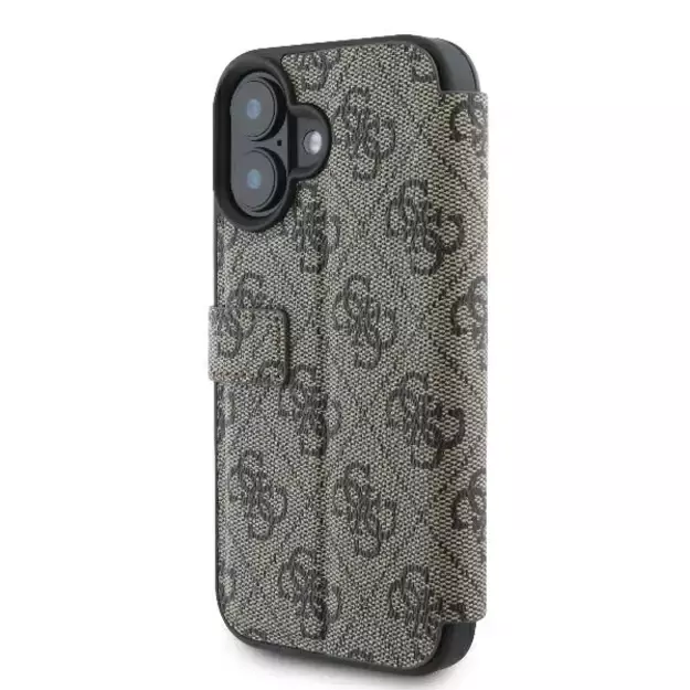 Guess 4G Metal Logo iPhone 16 Case - Brown 11