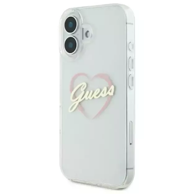 Guess IML Heart Case for iPhone 16 plus - Transparent 8