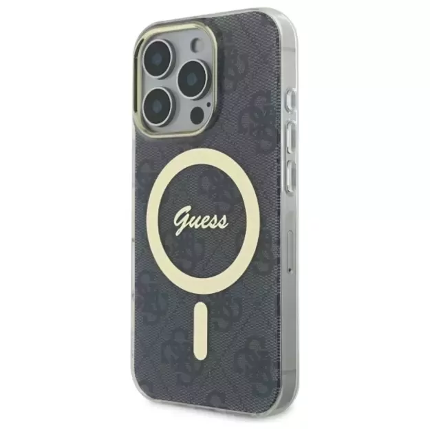 Guess IML 4G MagSafe Case for iPhone 16 Pro Max - Black 8