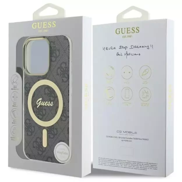 Guess IML 4G MagSafe Case for iPhone 16 Pro Max - Black 14