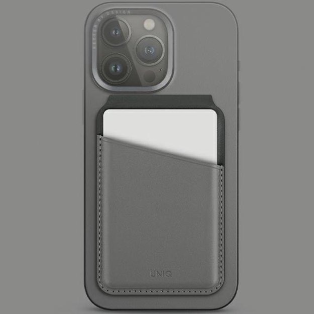 Uniq Lyden DS magnetic RFID wallet with phone stand - gray and black 1