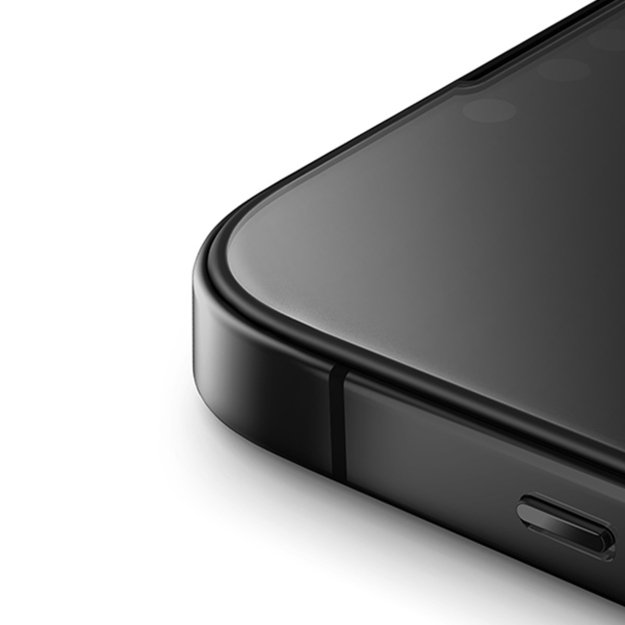 Uniq Optix Matte frosted tempered glass for iPhone 15 / 14 Pro with applicator 2