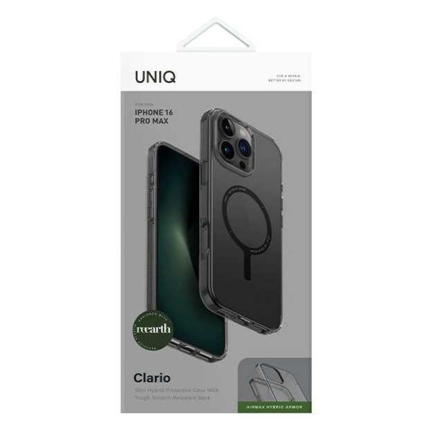 Uniq case Clario iPhone 16 Pro Max 6.9&quot  Magclick Charging smoke 3