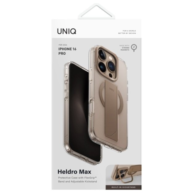 Uniq Heldro Max Magclick Charging iPhone 16 Pro Case - Gold 3