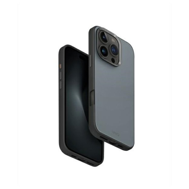 Uniq Lyden DS iPhone 16 Pro 6.3&quot  Magclick Charging case blue-black/washed blue-black