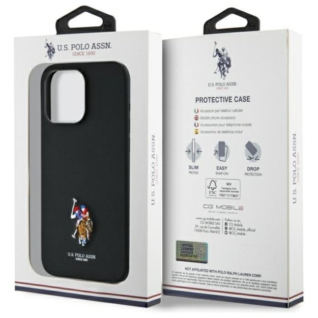 US Polo USHCP15XPEMK iPhone 15 Pro Max 6.7&quot  black/black Embroidered DH Color 7