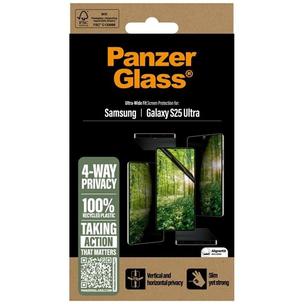 PanzerGlass Eco Matrix Ultra-Wide Fit Privacy Glass for Samsung Galaxy S25 Ultra 3