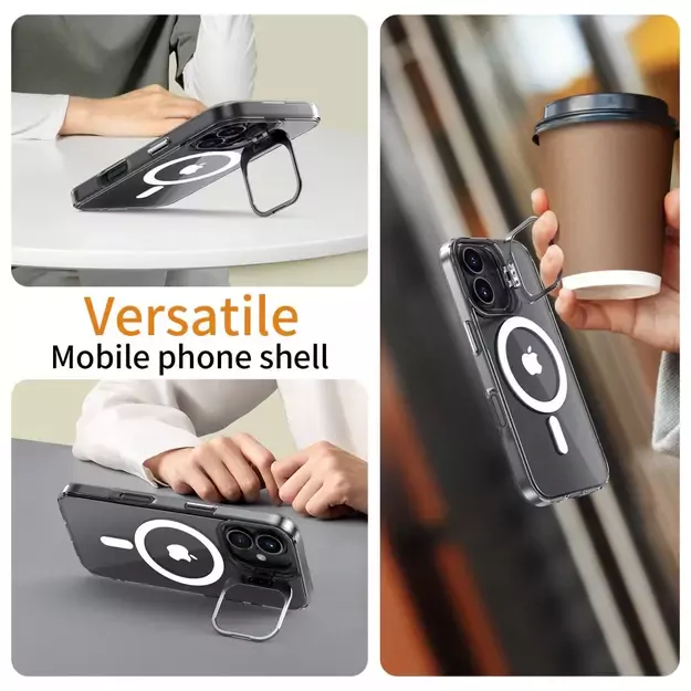 Tech-Protect MagStand MagSafe iPhone 16 Case - Clear 5