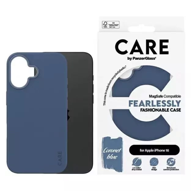 CARE by PanzerGlass Fashion Case iPhone 16 6.1&quot  blue/blue MagSafe 1381