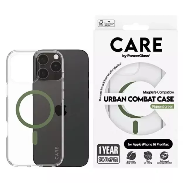 CARE by PanzerGlass Flagship Case iPhone 16 Pro Max 6.9&quot  green/green MagSafe 1372