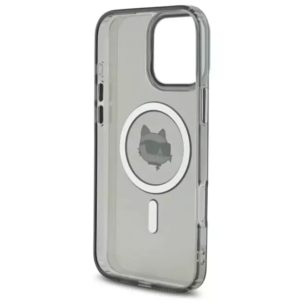 Karl Lagerfeld IML Metal Choupette Head MagSafe iPhone 16 Pro Case - Black 6