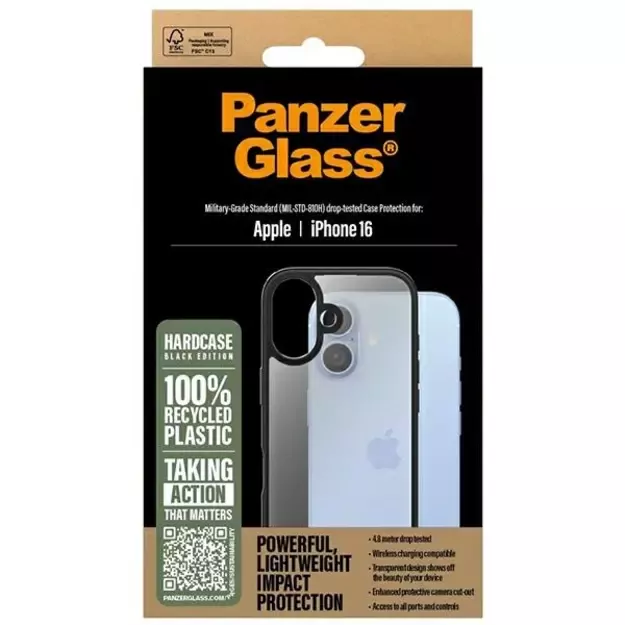 PanzerGlass HardCase iPhone 16 6.1&quot  black/black 1295 5