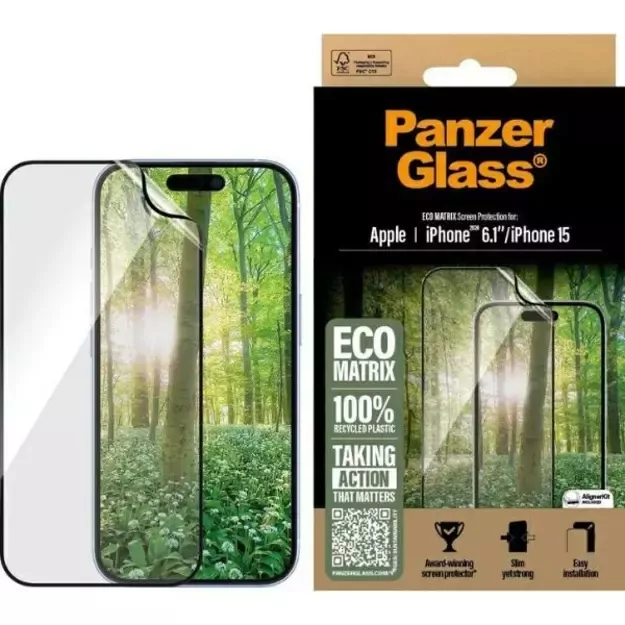 PanzerGlass MATRIX Screen Protector iPhone 16 6.1&quot  Ultra-Wide Fit 2869