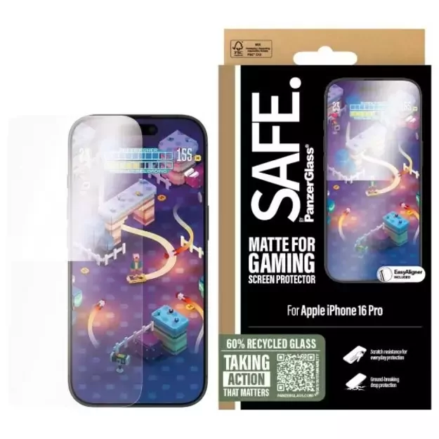 SAFE by PanzerGlass iPhone 16 Pro 6.3&quot  Gaming Screen Protector Ultra-Wide Fit SAFE95887