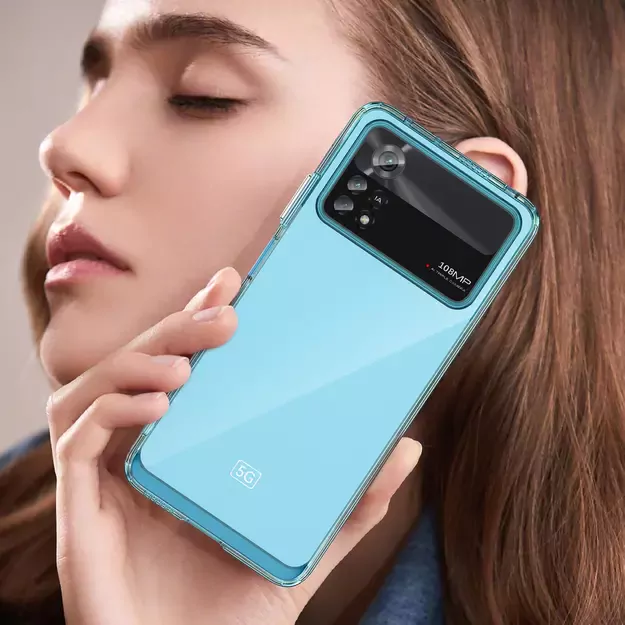 Outer Space Case for Xiaomi Poco X4 Pro 5G cover with a flexible frame blue 11