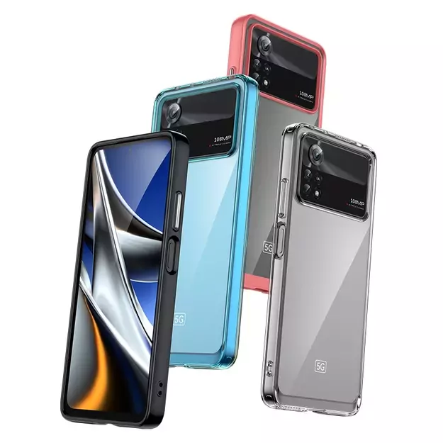 Outer Space Case for Xiaomi Poco X4 Pro 5G cover with a flexible frame blue 2
