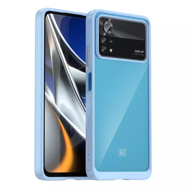 Outer Space Case for Xiaomi Poco X4 Pro 5G cover with a flexible frame blue 13