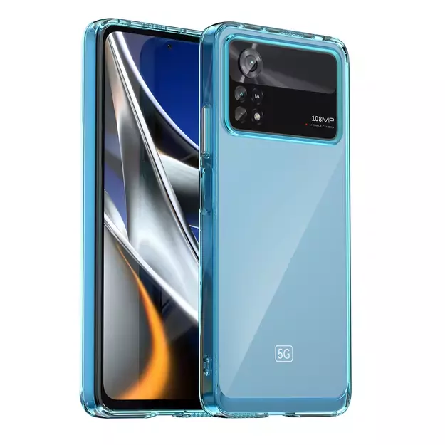Outer Space Case for Xiaomi Poco X4 Pro 5G cover with a flexible frame blue 10