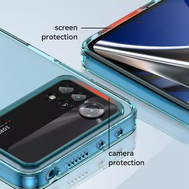 Outer Space Case for Xiaomi Poco X4 Pro 5G cover with a flexible frame blue 9