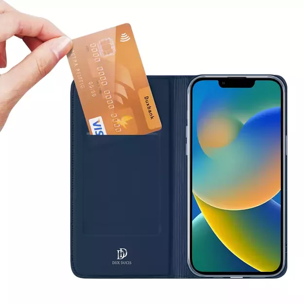 Dux Ducis Skin Pro Holster Flip Cover for iPhone 14 Plus blue 6