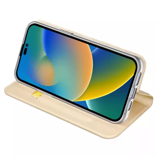 Dux Ducis Skin Pro Holster Flip Cover for iPhone 14 Pro Max gold 11