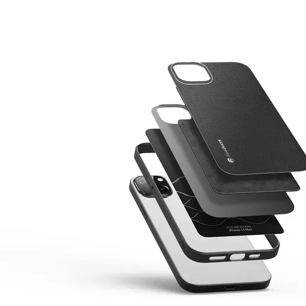 Dux Ducis Fino case cover nylon covered iPhone 14 Plus black 15